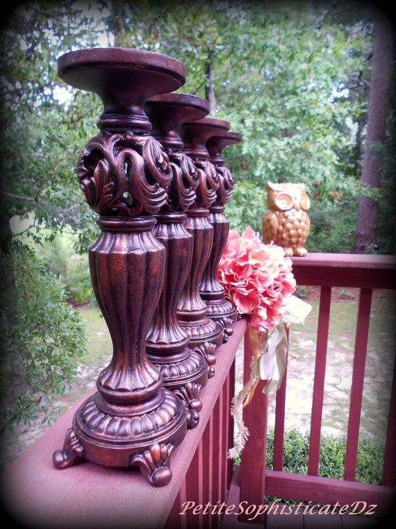 Bronze 12 tall Pillar Candle by PetiteSophisticateDz on Etsy
