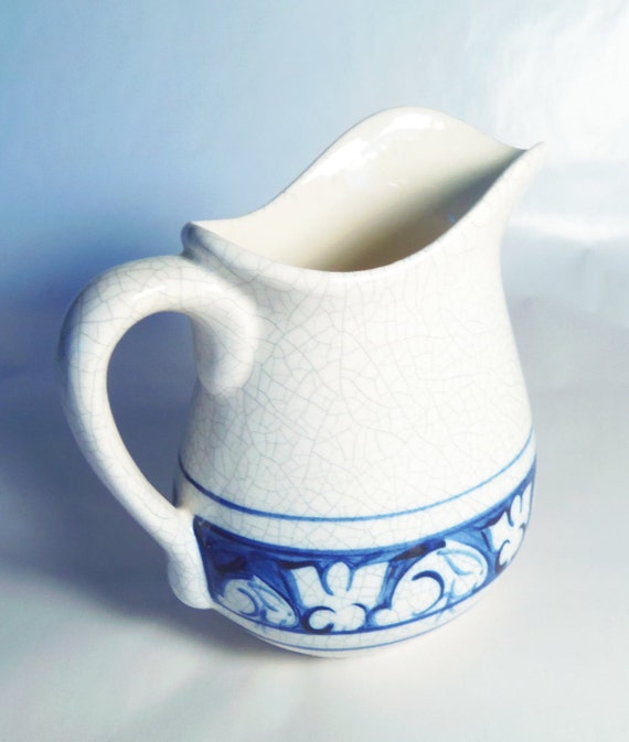 Vintage Bunny Rabbit Pitcher Dedham Pottery Vintage