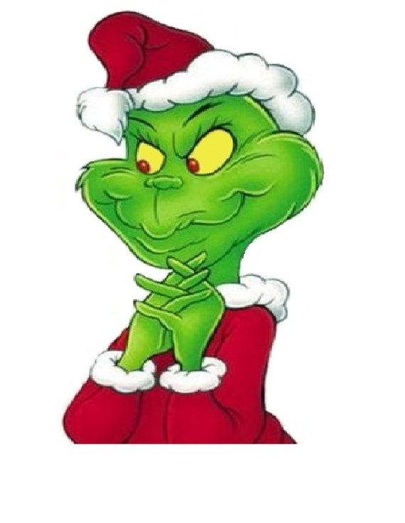 Grinch Christmas All Color Fabric Iron on Transfer