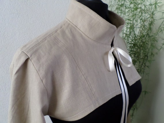 MADE TO ORDER : Sleeved bolero linen, victorian, gothic, linen, steampunk by AvalondesignsNL steampunk buy now online