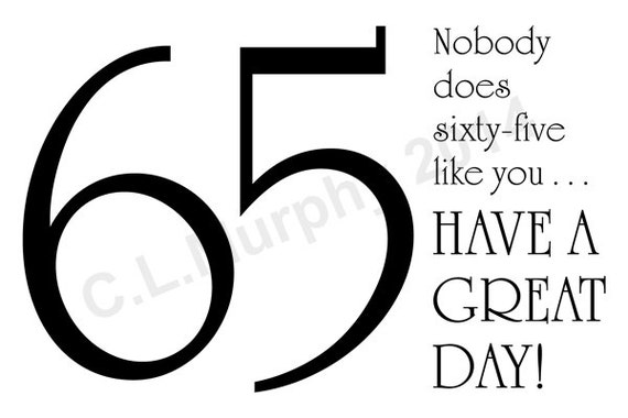 DOWNLOAD 65th Birthday Card Turning 65 Happy 65th Birthday