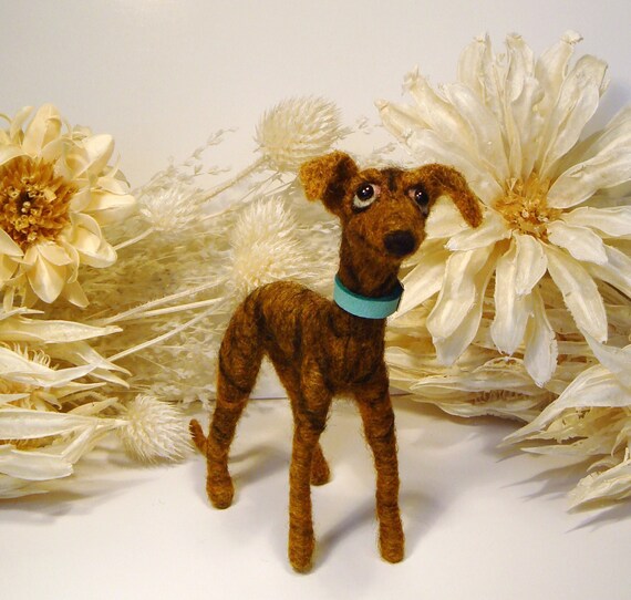 Greyhound, Brindle Greyhound, Galgo, Handmade Greyhound, Needle Felted Greyhound, Greyhound Gifts