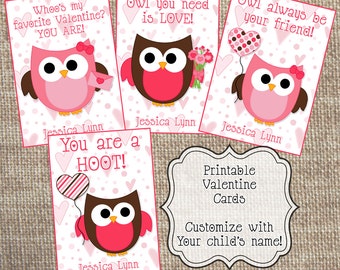 Items similar to Owl Valentine Card on Etsy