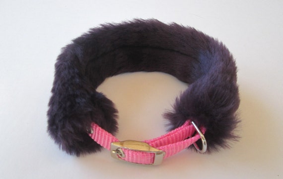 Fluffy Cute Dog Collar Puppy Dog Collar Size S Deep by Kerenika