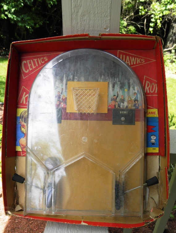 Vintage Hasbro FlipABasket Tabletop Pinball Game 1969