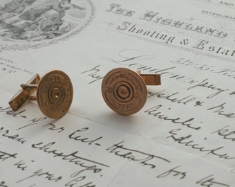 1950s Vintage Mens Remington Peters 20 GA Shell Casing Cufflinks