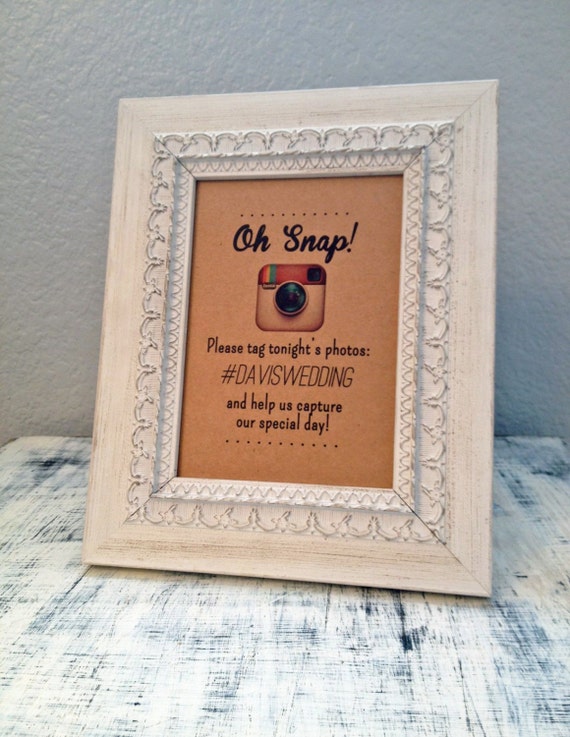 hashtag name wedding ideas Etsy custom on sign for sign  wedding wedding hashtag  guests