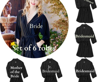 Black robes for bridesmaids