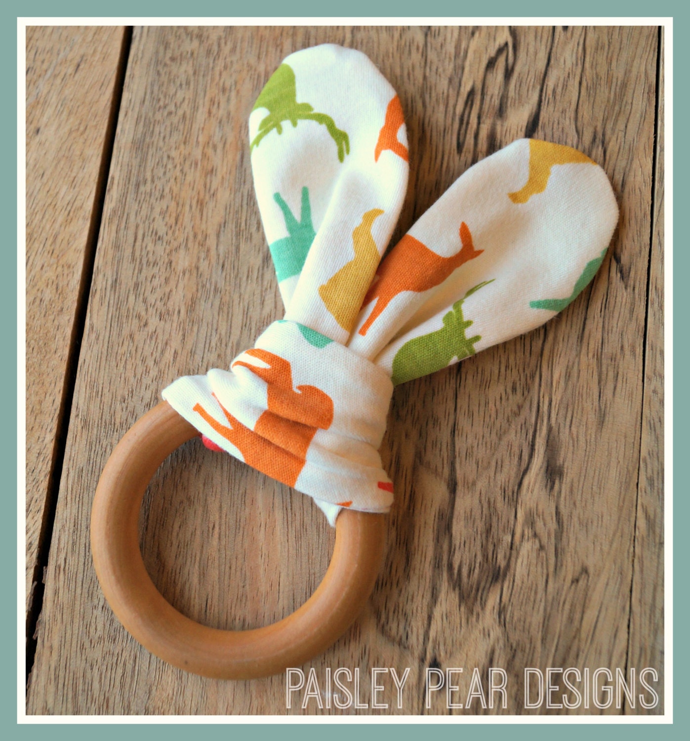 Baby Organic Natural Maple Teething Ring by PaisleyPearDesignsMT