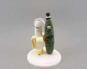 Pickle & Banana Custom Made Wedding Cake Topper