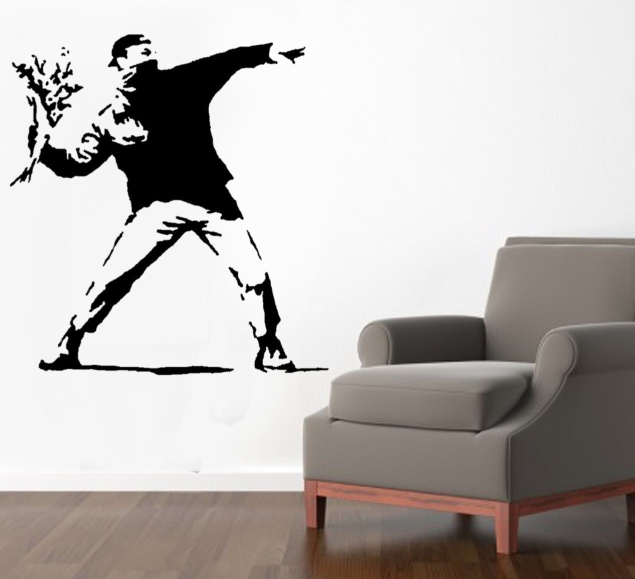 Download Banksy Flower Thrower stencil Banksy Rioter by IdealStencils