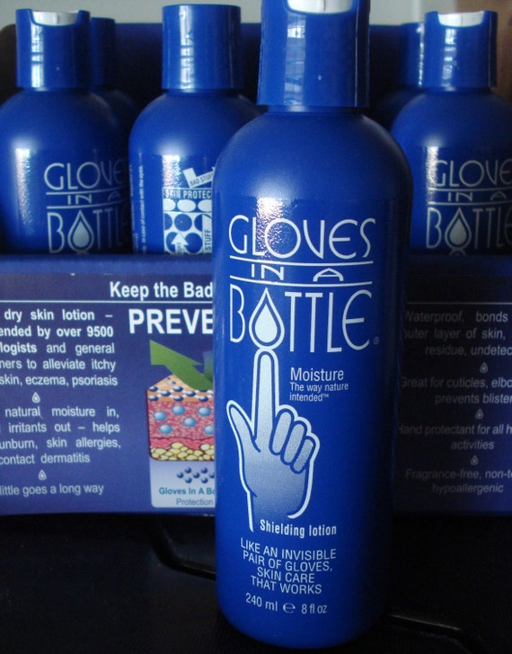 Gloves in a Bottle 8oz bottle of Hand Lotion/ by LindasArtSpot