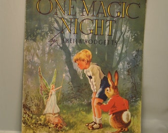 Vintage 1950s children's story book One Magic Night