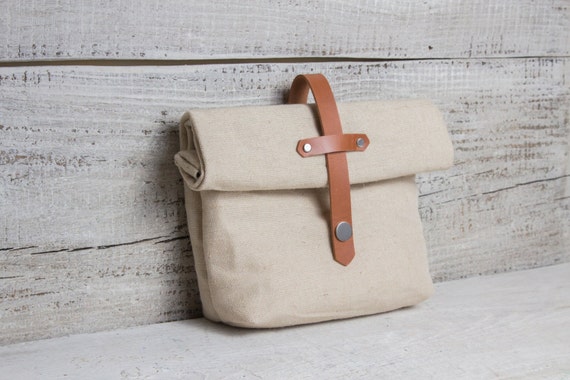Personalized canvas lunch bag for school work etc
