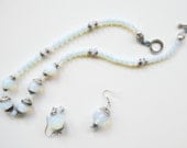 Moon Shine // Bridal Necklace and Earring Set // Spring Wedding