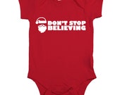 Don't Stop Believing. Pictures with Santa Infant / Baby Bodysuit. Christmas Gift. Boy Christmas (T Shirt also available) Il_170x135