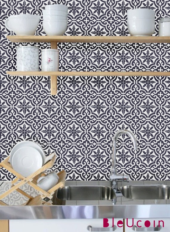 Tile/wall decal: Moroccan tile design Removable kitchen