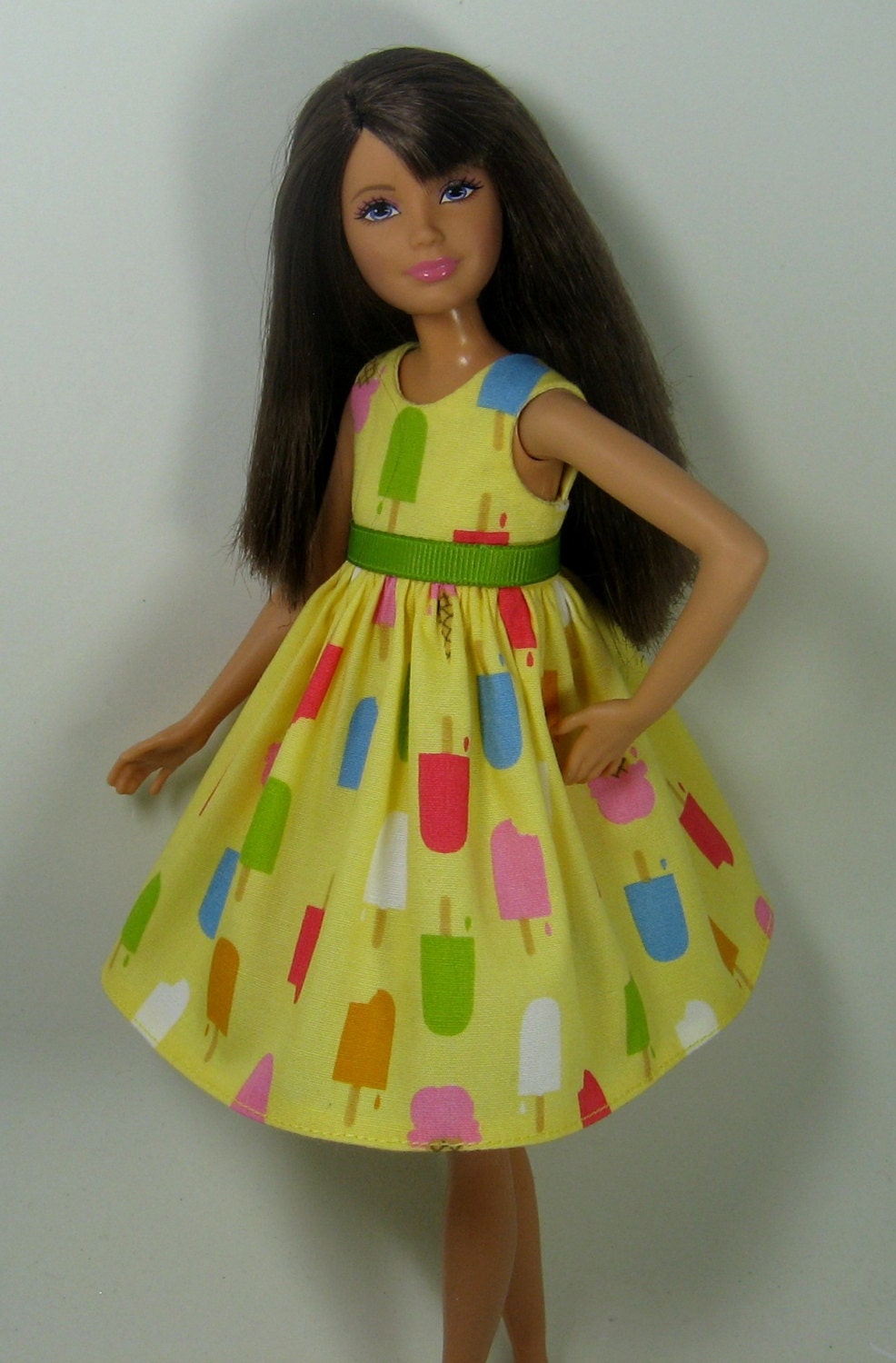 Skipper Doll Clothes Yellow with Popsicles by OhSoChicDollClothes