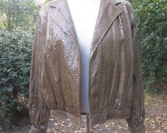 Reptile skin 70s Steven Shatz womens jacket