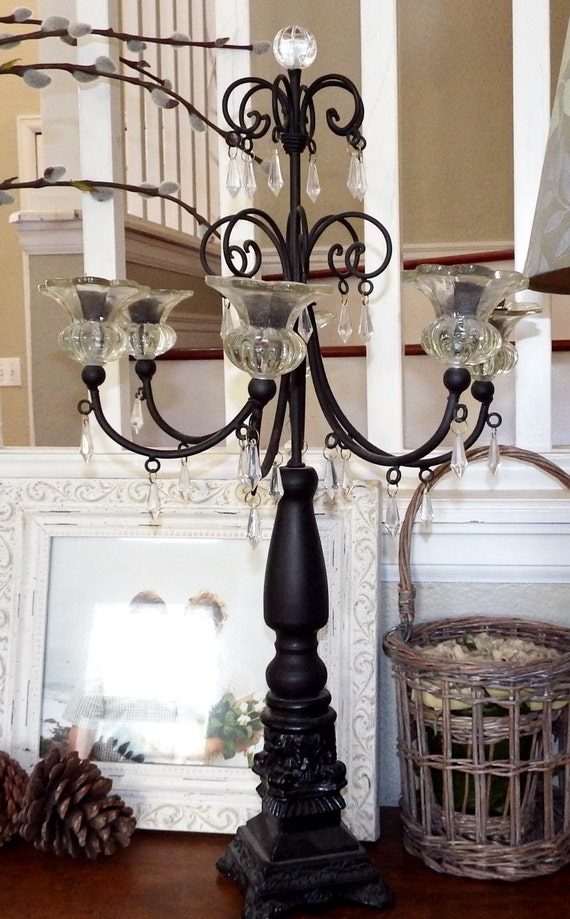 Shabby Chic Vintage Black and Crystal 6 by