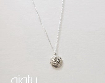 Sand Dollar Necklace - Small Necklace, Everyday necklace, Simple necklace, Bff necklace, Dainty Necklace, Wedding Necklace, Charm necklace