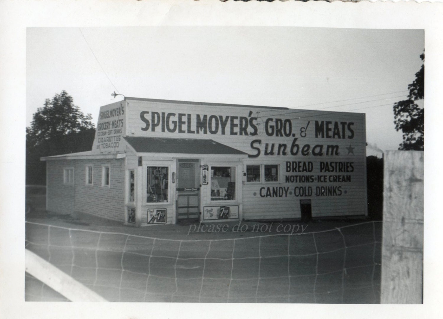 Small Town Grocery Store Vintage snapshot Photo