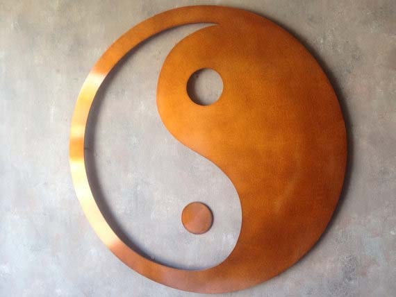 Giant Yin yang Metal Wall Art Bronze Art by INSPIREMEtals