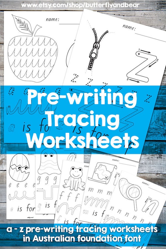 Toddler and Kindergarten pre-writing tracing worksheets