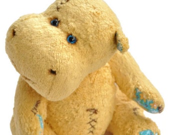 Artist Teddy Bear hippo Pattern - hippo digital pattern - teddy bear hippo epattern Hippo Bill 9.9'' (25 cm)