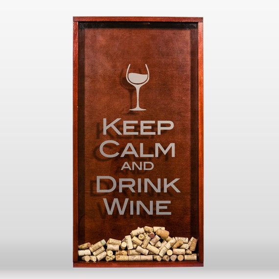 Large Wine Cork Holder Handmade Shadow Box by EverythingEtchedAZ