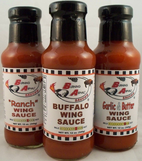 CHICKEN WING Sauce 3Pack Gift Set/Sampler From Buffalo