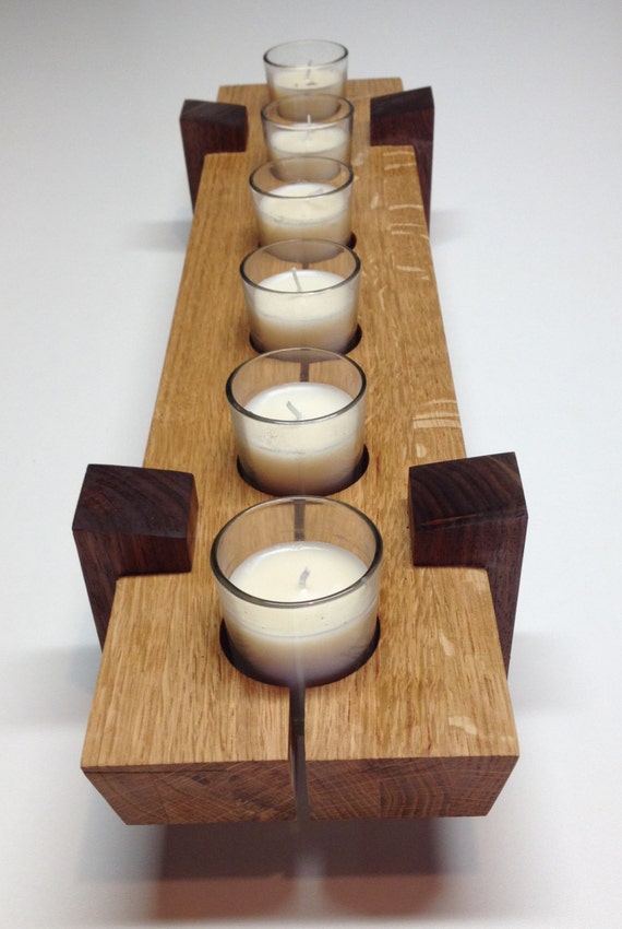 Wooden candle holder / Table center piece dimensions 5 x