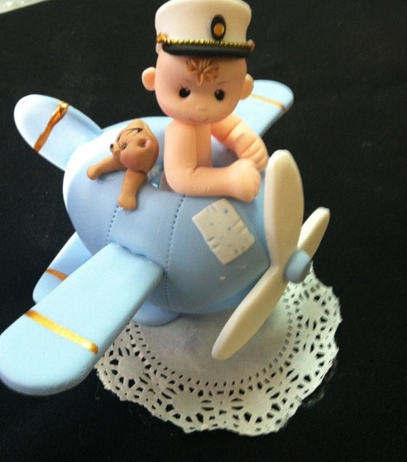 Airplane Cake Topper Plane Cake Topper by CakeToppersBoutique