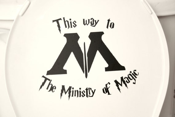 Harry Potter Toilet Vinyl Decal This Way to the by BKMVinylDesign