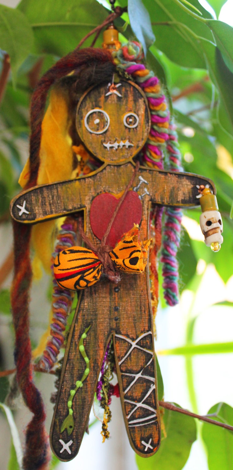 wood voodoo doll