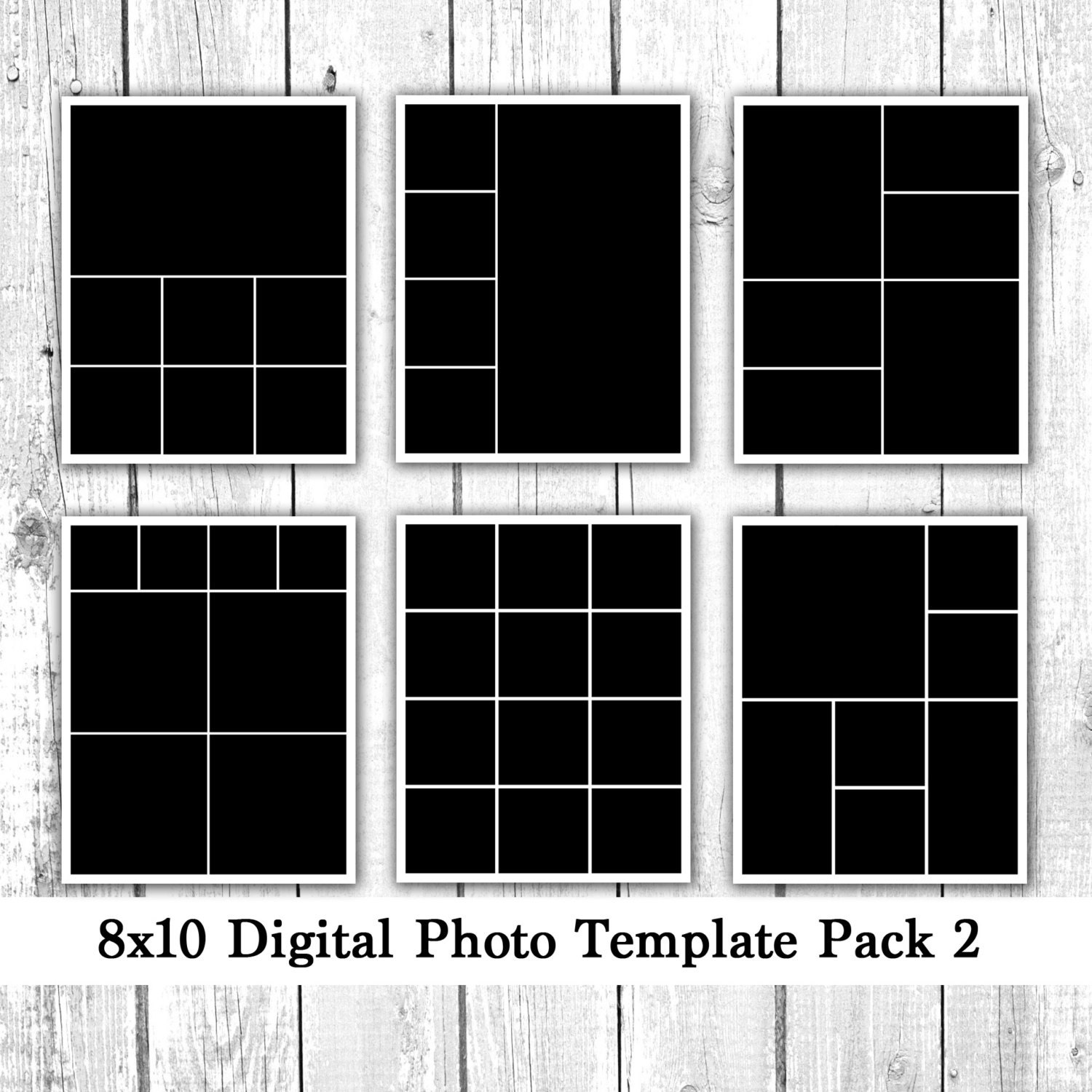 8x10 Digital Photo Template Pack Collage by LoveurstyleDesigns