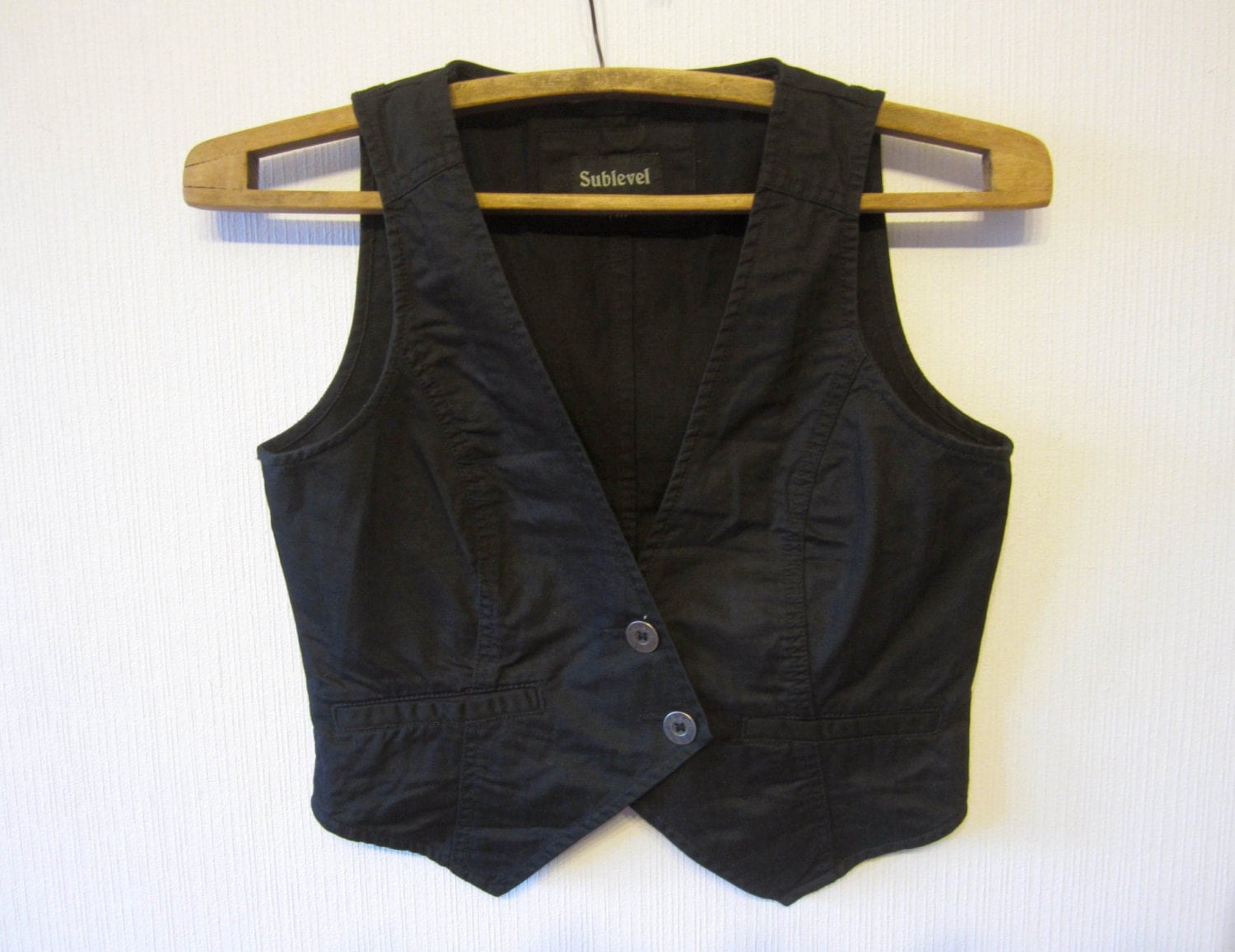 Black Womens Vest Formal Fitted Classic Romantic by ThousandVests