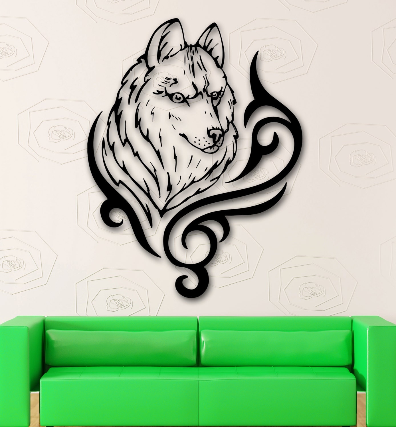 Wall Sticker Vinyl Decal Wolf Animal Tribal Cool Room Decor