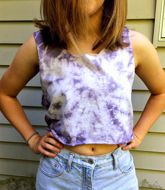 Items Similar To Cropped Cutoff Tank Top In Tie Dye All Sizes And Colors On Etsy 