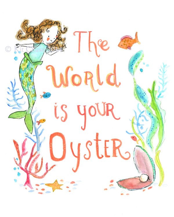 The World Is Your Oyster Archival Print Children's