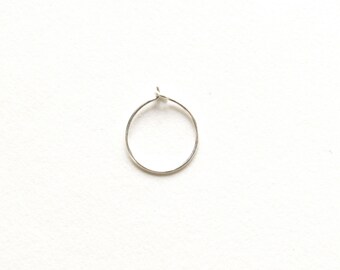 thin STERLING SILVER nose ring, thin sterling silver nose hoop, silver nose ring, thin nose hoop, 26g nose hoop