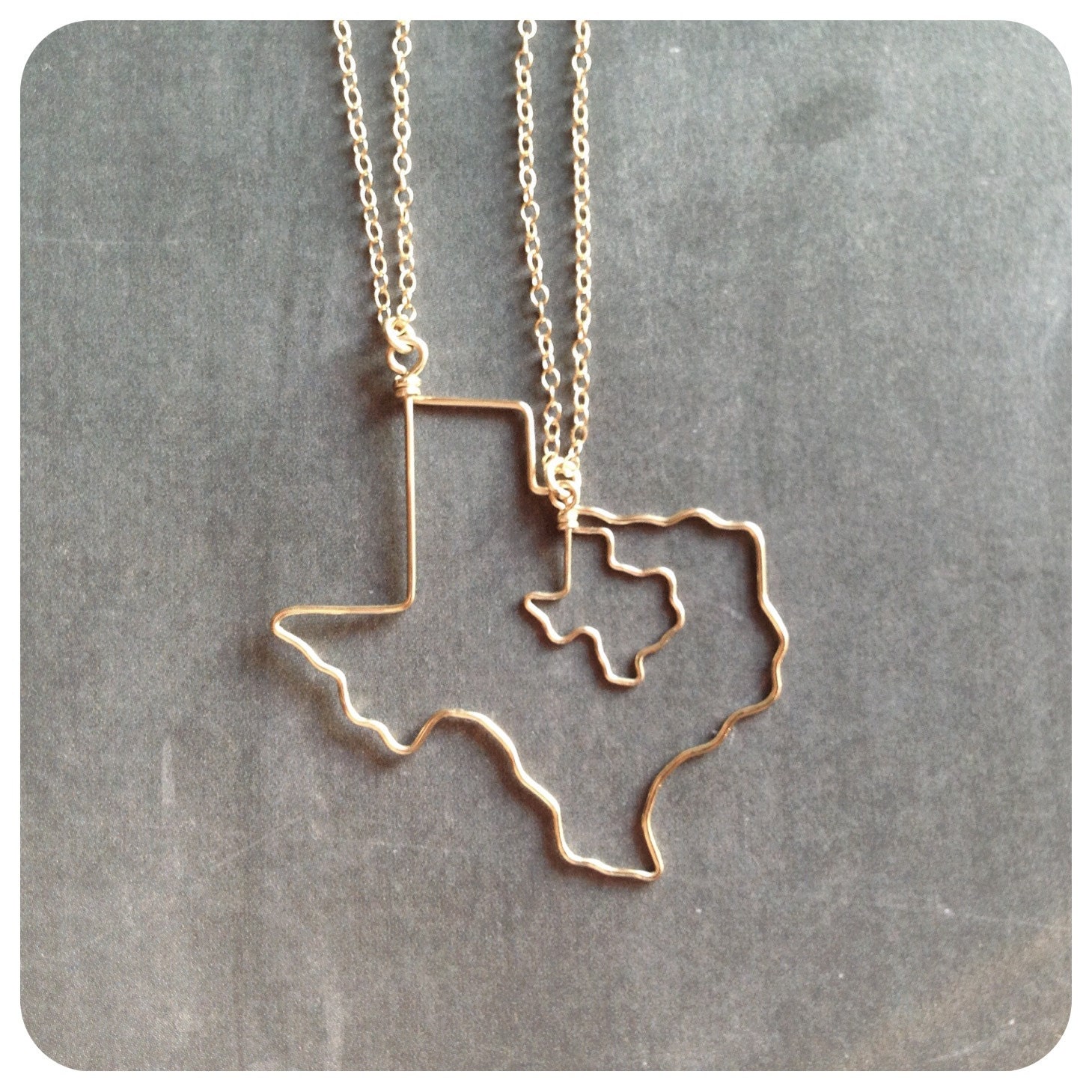 Texas Necklace Texas Jewelry Texas State Necklace ATX