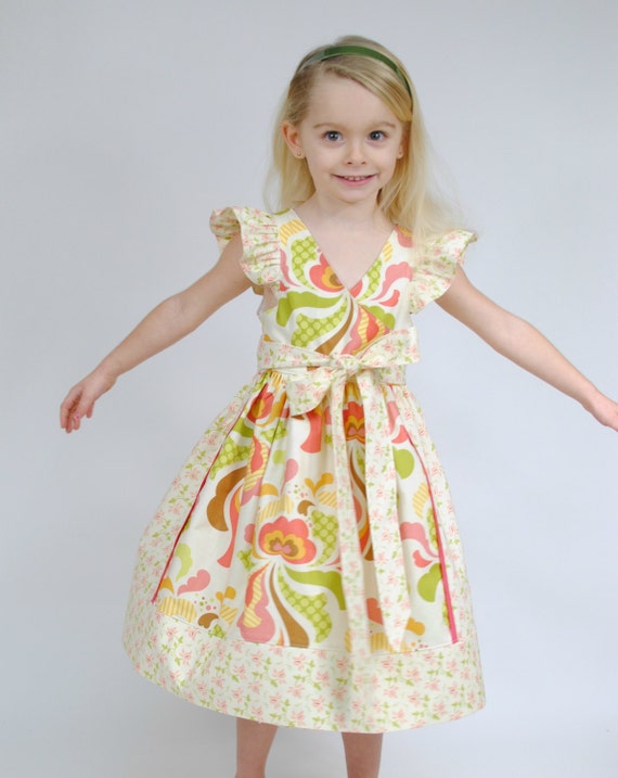 White summer dress cotton Flower Girl sundress children
