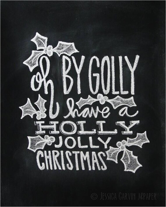 Chalkboard Print - Digital File 8x10 and 5x7 - Christmas Printable - Holiday Decor
