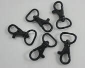10 pcs.Zinc Black Swivel Trigger Clips Snap Hook Lobster Clasps Decorations Findings 22 mm. SC BL 22 66