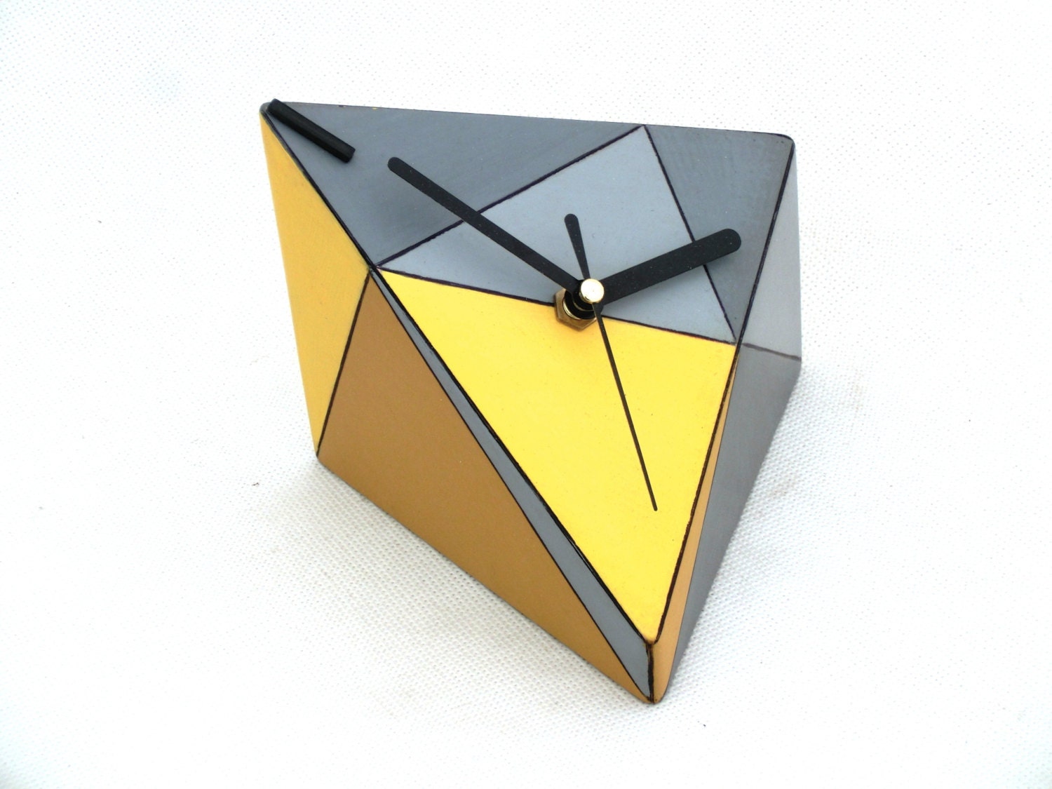 Desk Clock Wood clock Unique gift Table clock Geometric