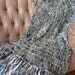 Navy Mint Aqua Cream Nautical Home Decorations Blanket, Beach House Decor Throw Beach Decor Afghan, Beach Home Decor Dark Blue