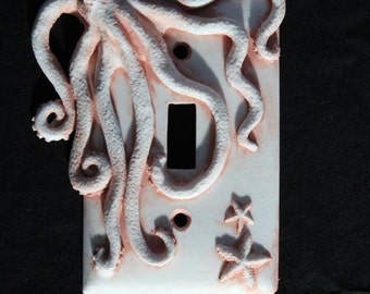 Octopus Light Switch Cover. Octopus Art Sculpture Gifts Ornaments Wall Decor Decorative Arts Housewares.