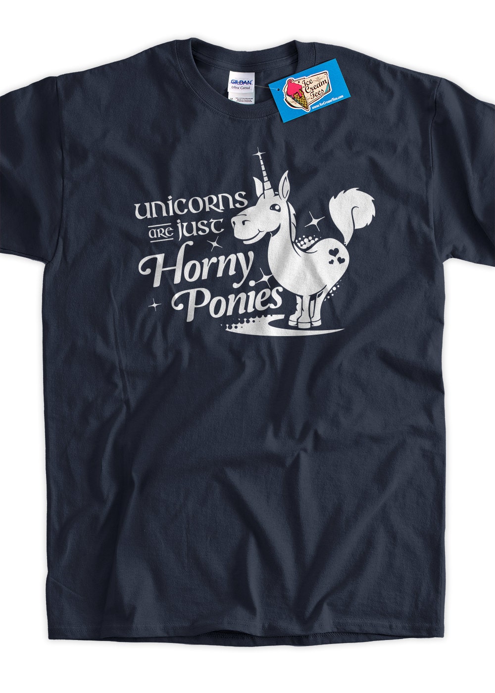 Funny Unicorn T Shirt Unicorns Are Just Horny Ponies T Shirt 