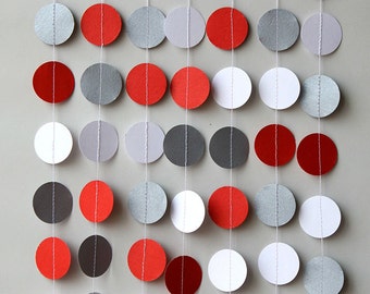 Christmas decor, Christmas decoration, Christmas garland, Red, silver, Birthday decoration, Birthday party decor, PKCS-5002